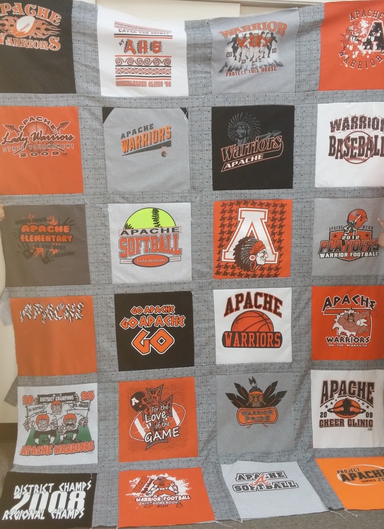 quilt with Apache, OK themed squares
